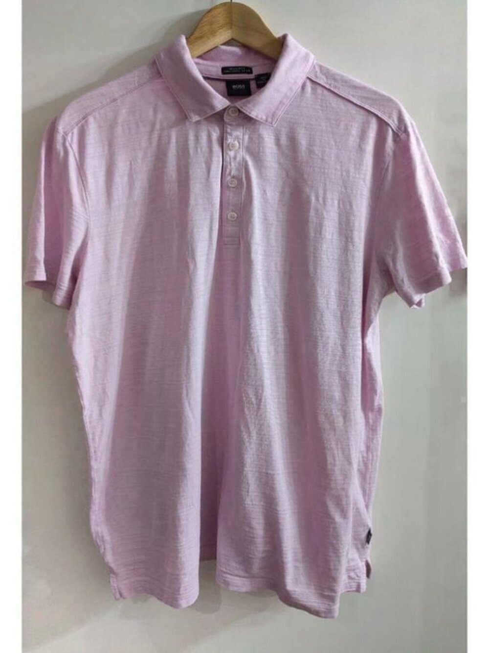 BOSS Hugo Boss | Men's Regular Fit Long Staple Cotton Polo in Pink/Lilac